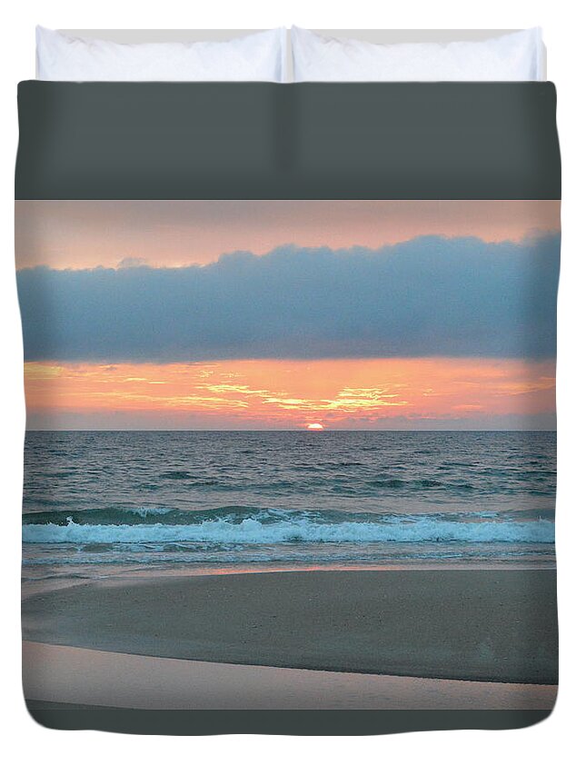 Obx Duvet Cover featuring the photograph June 20 Nags Head Sunrise by Barbara Ann Bell