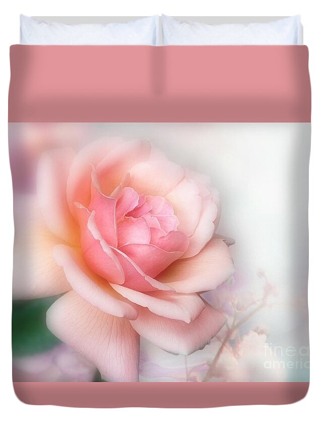 pink Rose Duvet Cover featuring the photograph Just a Beautiful Rose by Morag Bates