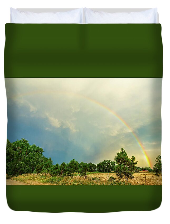 Rainbow Duvet Cover featuring the photograph Just Another Colorado Rainbow by James BO Insogna