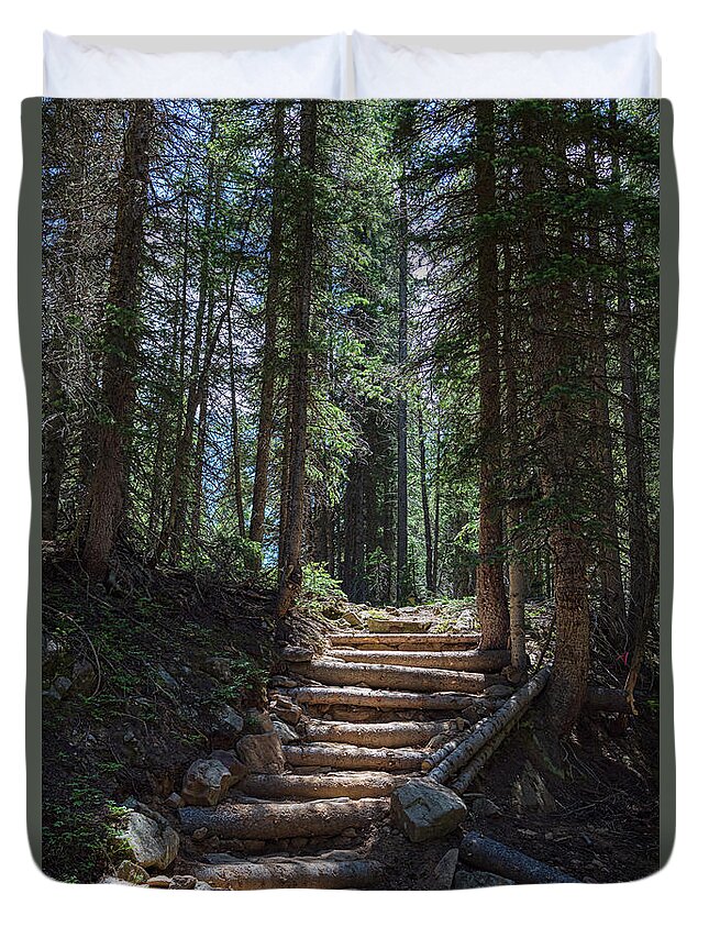 Natural Duvet Cover featuring the photograph Just Another Stairway To Heaven by James BO Insogna