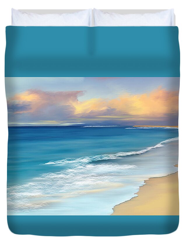 Anthony Fishbunre Duvet Cover featuring the digital art Just beachy by Anthony Fishburne
