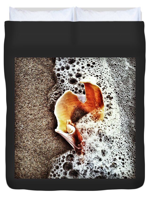 Shell Duvet Cover featuring the photograph Just Beachy by Kerri Farley