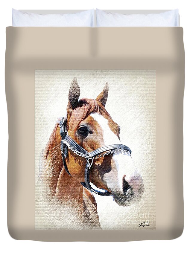Justify Duvet Cover featuring the digital art Justify by CAC Graphics
