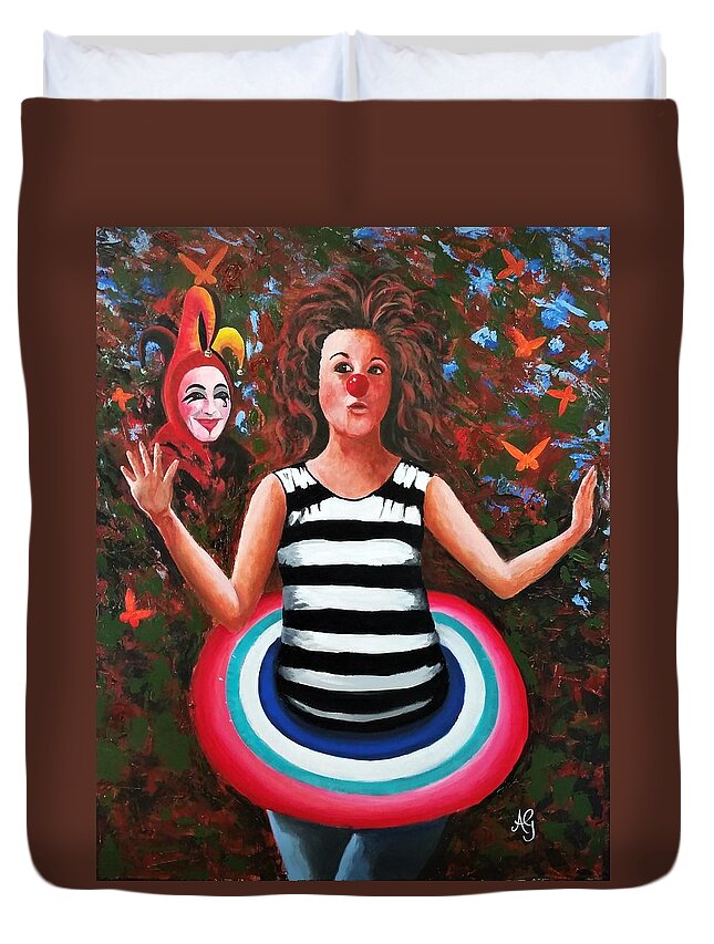 Australian Duvet Cover featuring the painting K-m by Anne Gardner