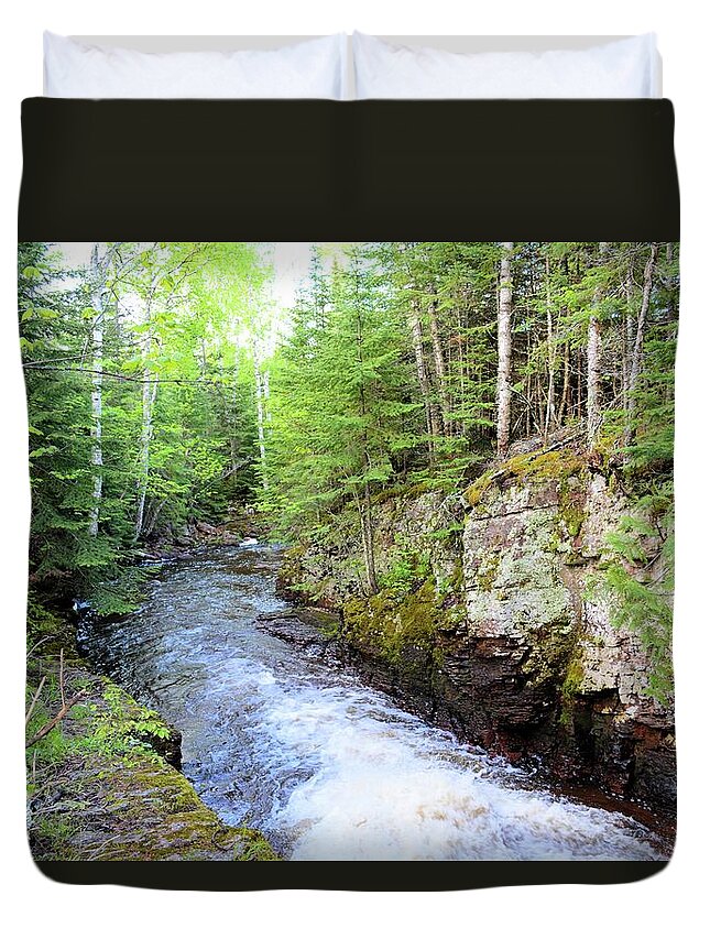 Nature Duvet Cover featuring the photograph Kadunce River 2 by Bonfire Photography