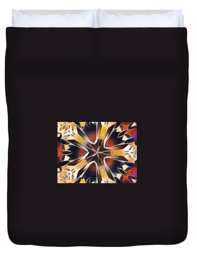 Kaleidoscope 2 Was Inspired By The Original Art Piece. Duvet Cover featuring the pastel Kaleidoscope 2 by Brenae Cochran