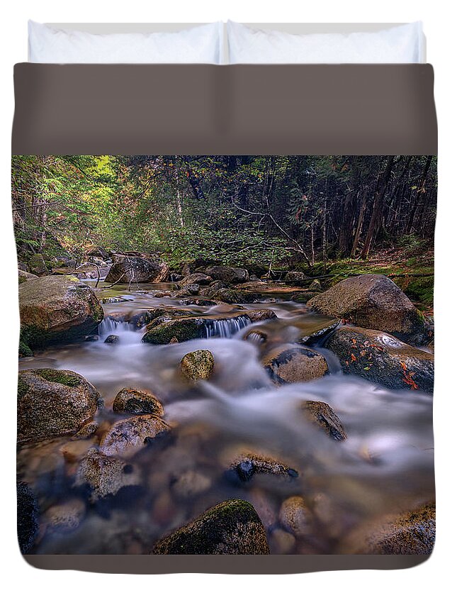 Waterfall Duvet Cover featuring the photograph Katahdin Stream by Rick Berk