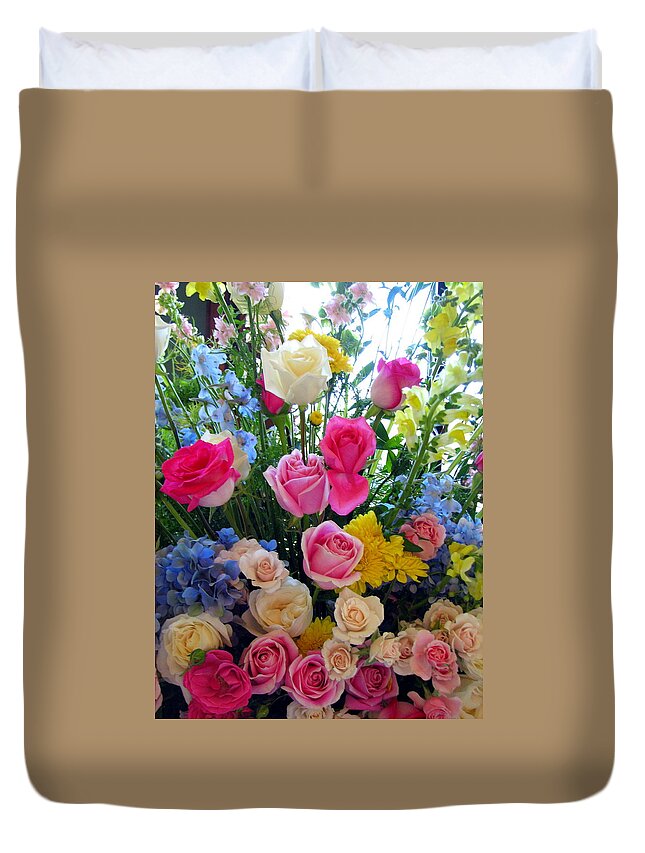 Flower Duvet Cover featuring the photograph Kate's Flowers by Carla Parris