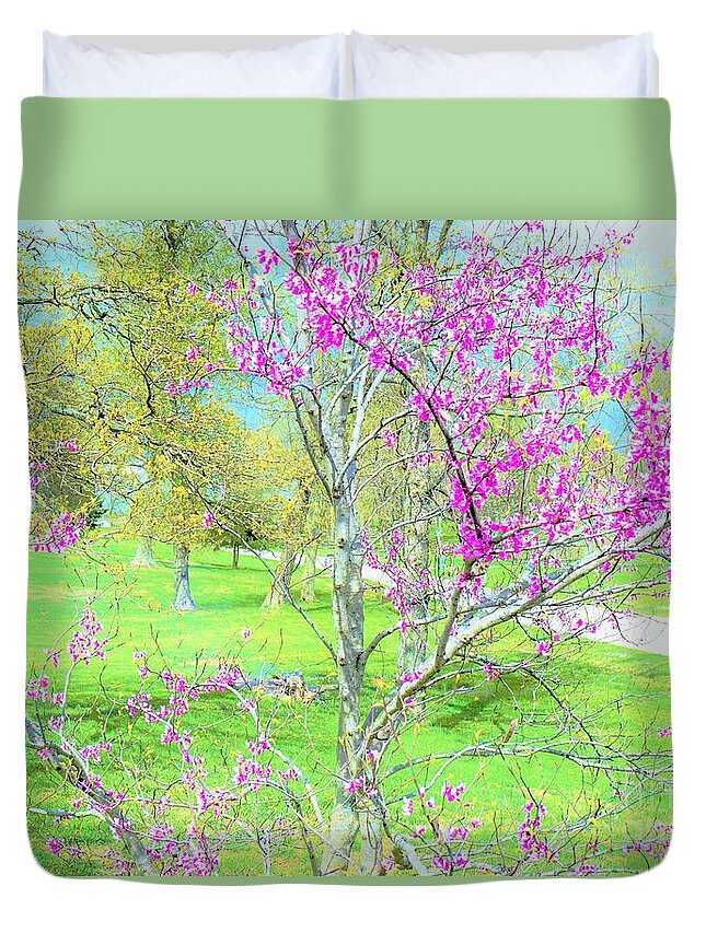 Red Bud Duvet Cover featuring the photograph Kentucky spring by Merle Grenz