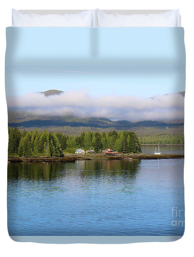 Ketchikan Duvet Cover featuring the photograph Ketchikan Alaska by Veronica Batterson