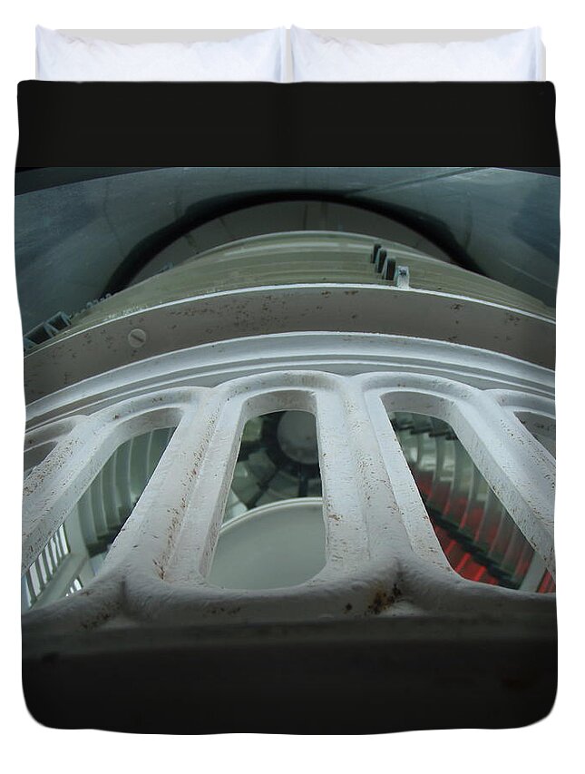 Lighthouse Duvet Cover featuring the photograph Key West LIghthouse 1 by Robert Nickologianis