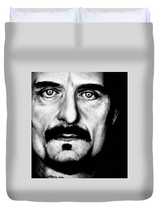 Kim Coates Duvet Cover featuring the drawing Kim Coates as Tig by Rick Fortson