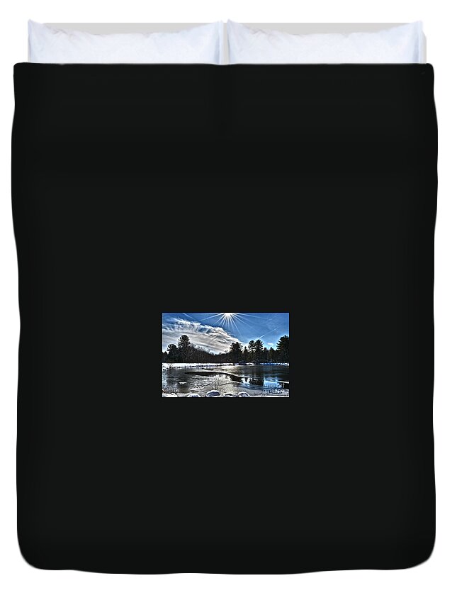 Winter Duvet Cover featuring the photograph Kindred by Dani McEvoy