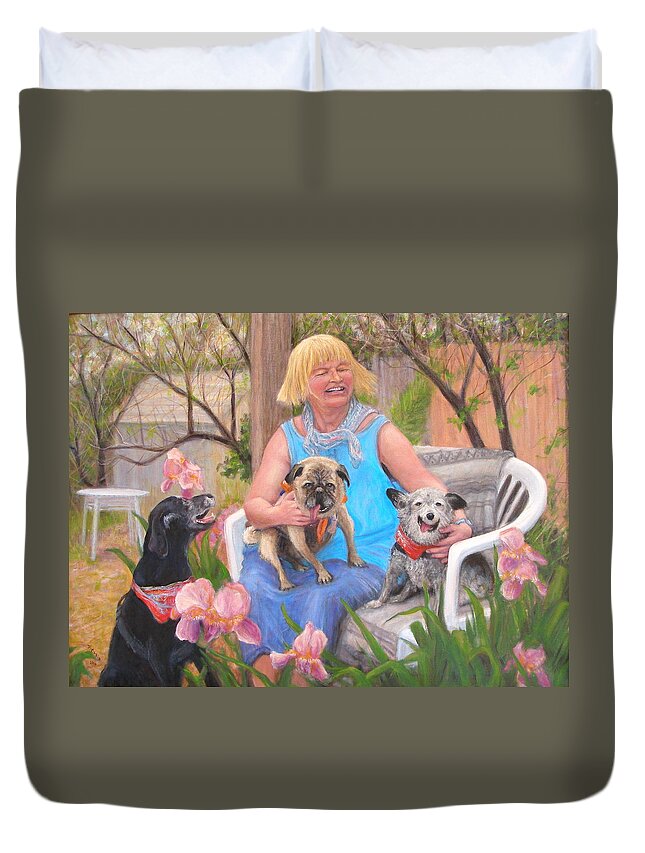 Realism Duvet Cover featuring the painting Kindred Spirits by Donelli DiMaria