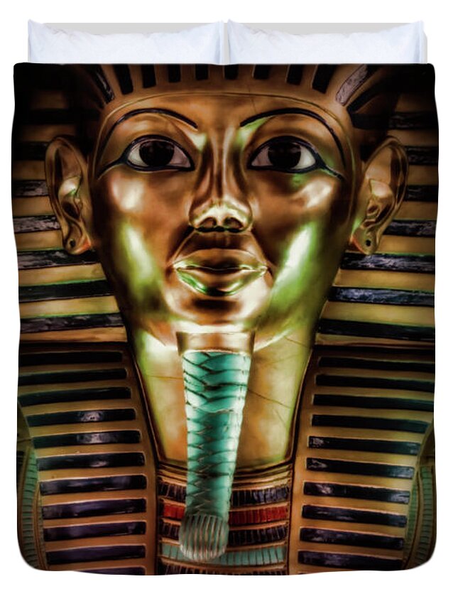 Egyptian Art Duvet Cover featuring the photograph King Tut by Elaine Malott