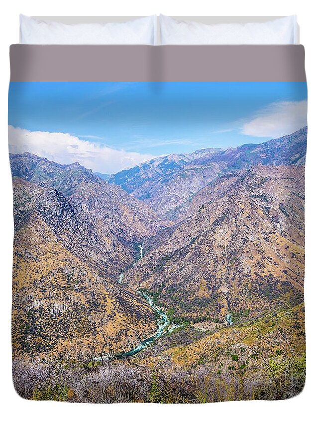 King's Canyon National Park Michael Tidwell Landscape Duvet Cover featuring the photograph King's Canyon by Michael Tidwell