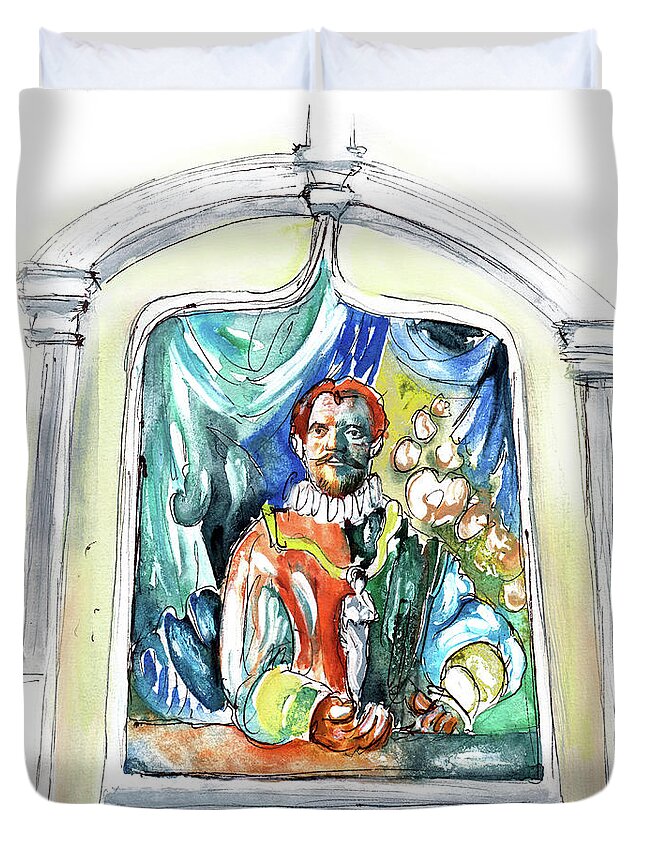 Travel Duvet Cover featuring the painting Kittows Of Fowey by Miki De Goodaboom