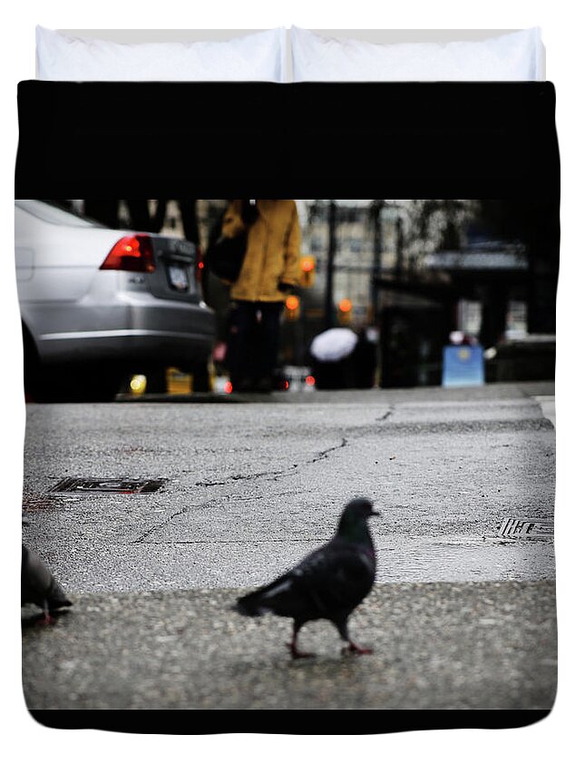 Street Photography Duvet Cover featuring the photograph Knee high in lust by J C