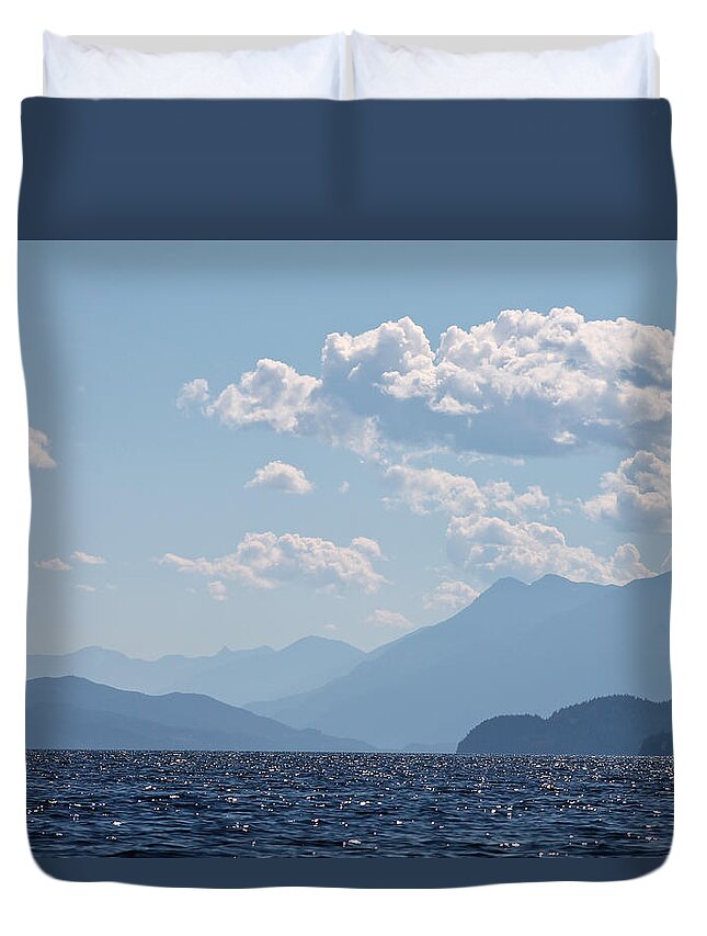 Kootenay Duvet Cover featuring the photograph Kootenay Lake South by Cathie Douglas