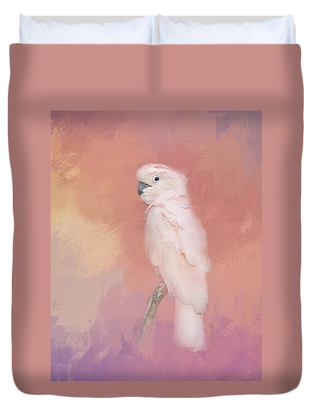 Bird Duvet Cover featuring the photograph Kramer The Moluccan Cockatoo by Theresa Tahara