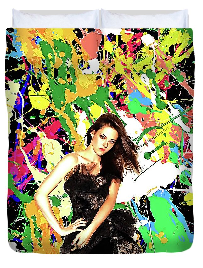 Kristen Stewart Celebrity Art Duvet Cover For Sale By Shraddha