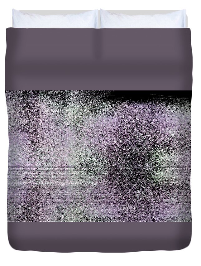 Rithmart Abstract Lines Organic Random Computer Digital Shapes Abstract Algorithm Colors Drawn Light Number Random Recursive Shapes Small Tree Using Duvet Cover featuring the digital art L23-181 by Gareth Lewis
