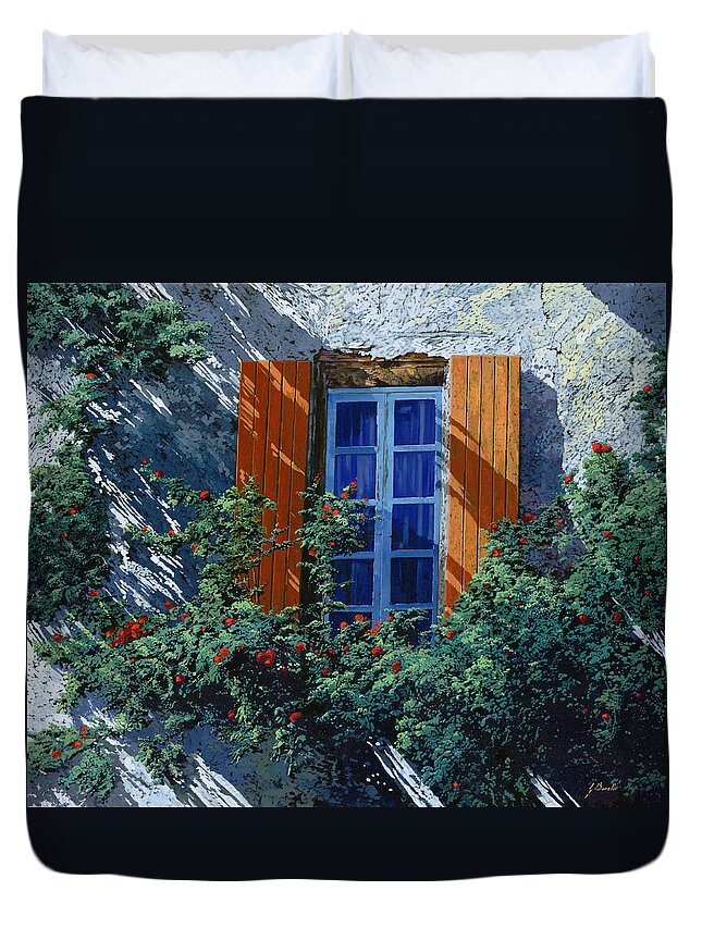 Wallscape Duvet Cover featuring the painting La Finestra E Le Ombre by Guido Borelli