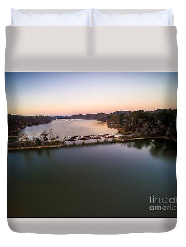 Lake Purdy Duvet Cover featuring the photograph Lake Purdy At Grants Mill by Ken Johnson