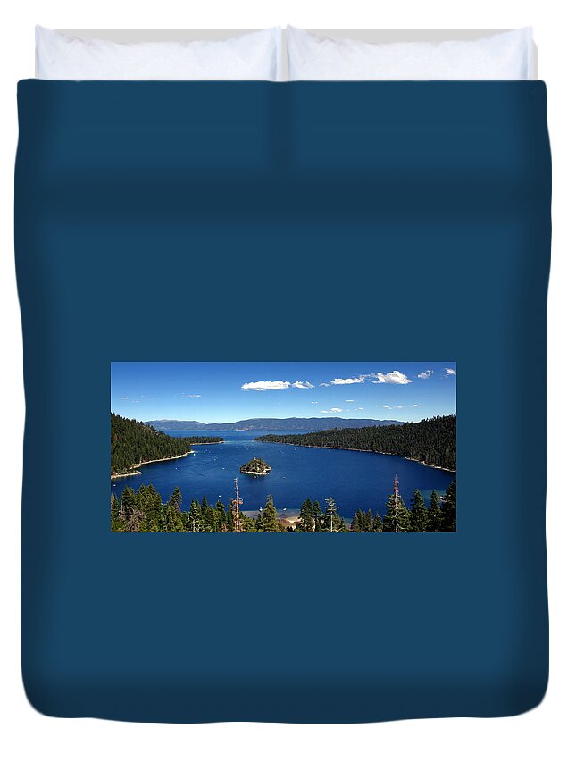 Emerald Bay Duvet Cover featuring the photograph Lake Tahoe Emerald Bay by Jeff Lowe