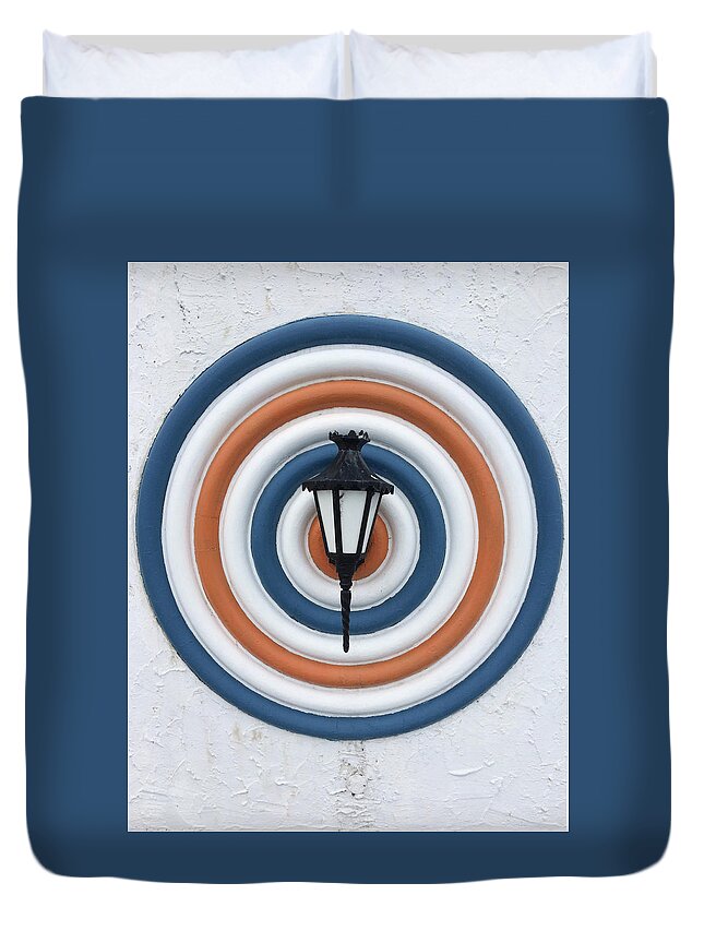 Light Duvet Cover featuring the photograph Lamp hits the Bullseye by Matthew Wolf
