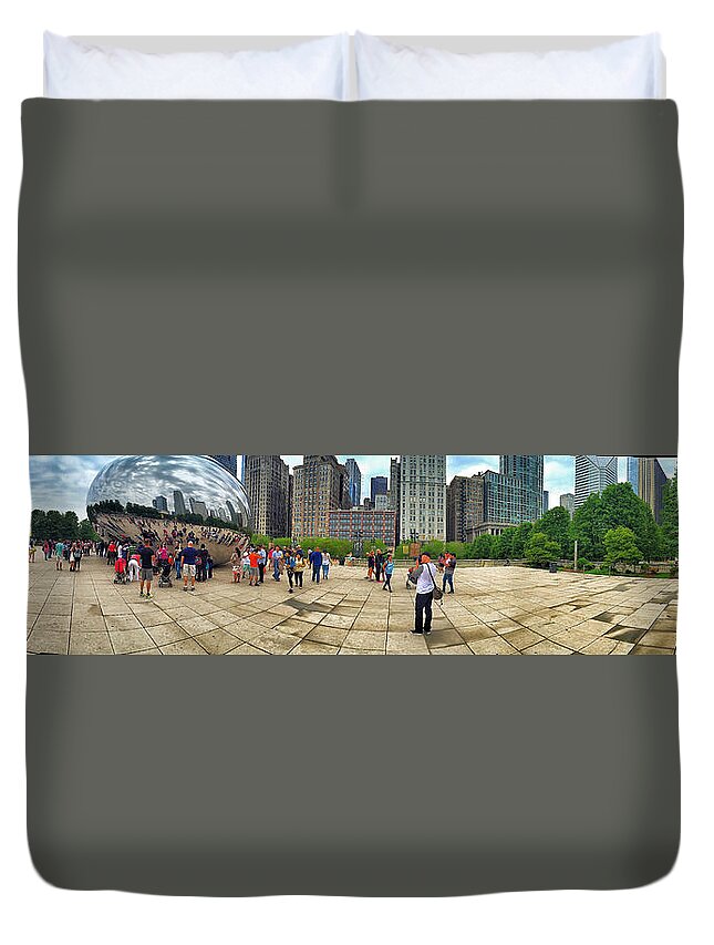 Chicago Duvet Cover featuring the photograph Landing Zone by Jason Wolters