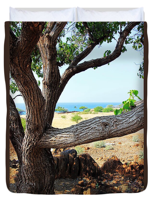 Lapakahi View Duvet Cover featuring the photograph Lapakahi View by Jennifer Robin