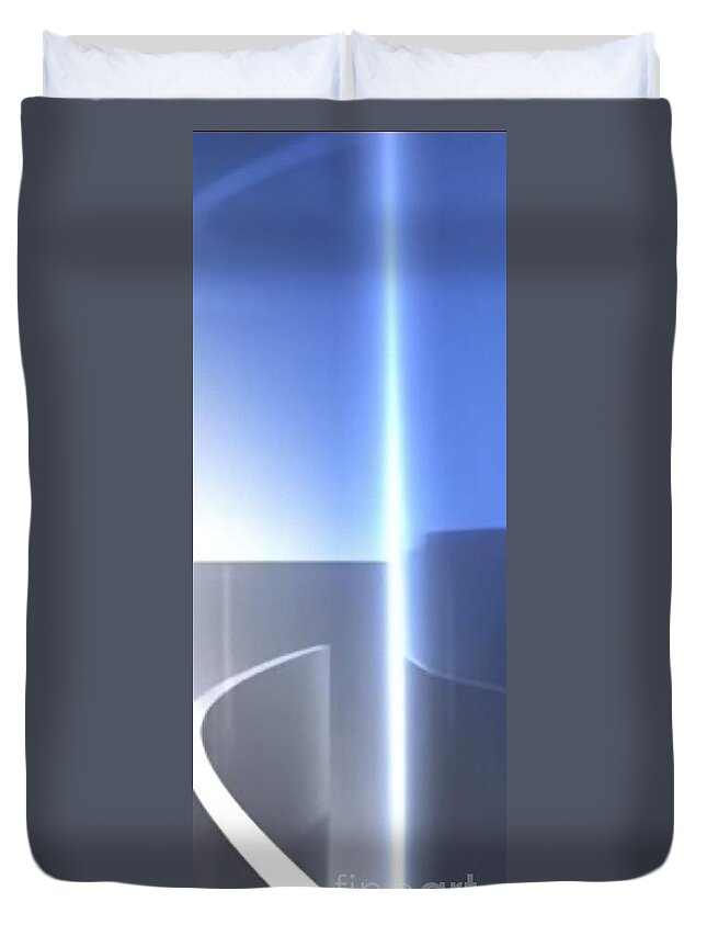Laser Duvet Cover featuring the digital art Laser by Archangelus Gallery