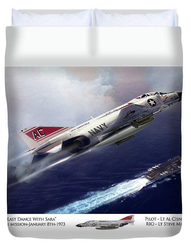 Aviation Duvet Cover featuring the digital art Last Dance With Sara by Peter Chilelli