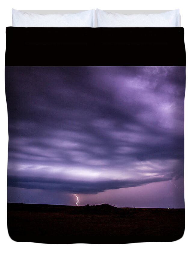 Nebraskasc Duvet Cover featuring the photograph Late July Storm Chasing 033 by NebraskaSC