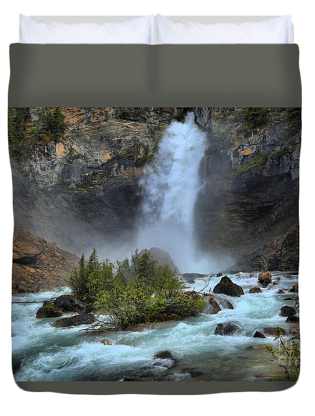 Laughing Falls Duvet Cover featuring the photograph Laughing Falls by Adam Jewell