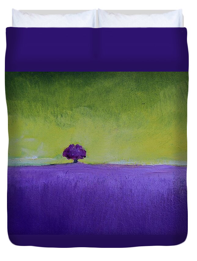 Impressionism Duvet Cover featuring the painting Lavender Valley by Alicia Maury