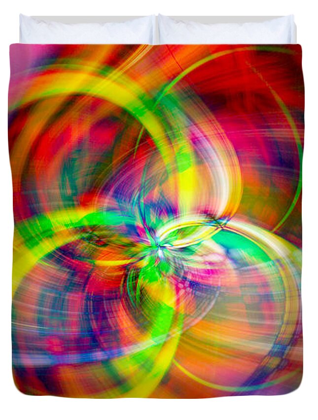 Swirls Duvet Cover featuring the photograph Layered Swirls by Cathy Donohoue