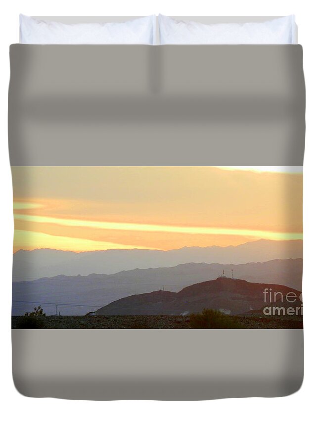 Lake Havasu Duvet Cover featuring the photograph Layers of goodness by Barbara Leigh Art