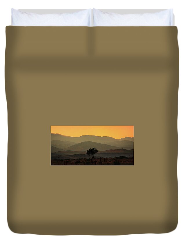 Sunset Duvet Cover featuring the photograph Layers of Lucidity by Brian Gustafson