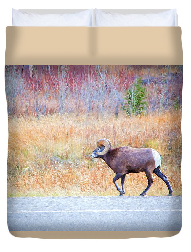 Nature Duvet Cover featuring the photograph Leader of the Herd by Judy Wright Lott