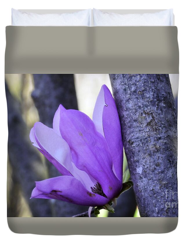 Japanese Duvet Cover featuring the photograph Lean On Me by Diana Mary Sharpton