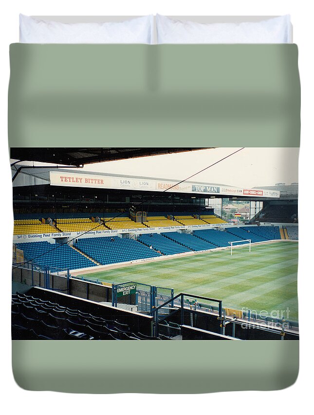 Leeds Elland Road South Stand 2 1990 Duvet Cover For Sale By