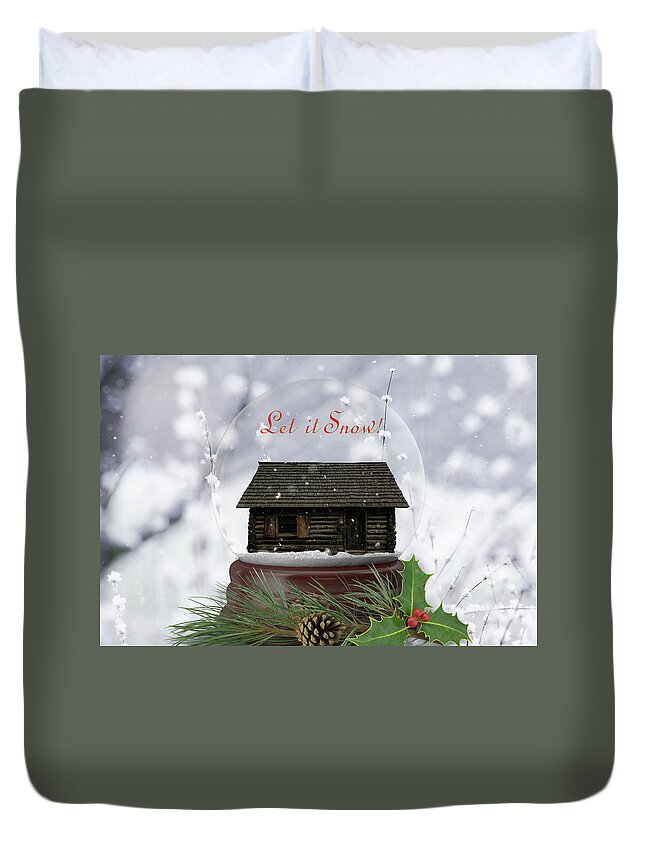 Snow Duvet Cover featuring the photograph Let It Snow by Steph Gabler
