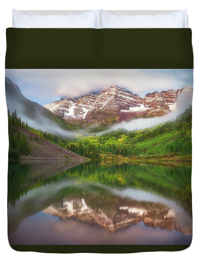 Maroon Bells Duvet Cover featuring the photograph Let the Bells Ring by Darren White