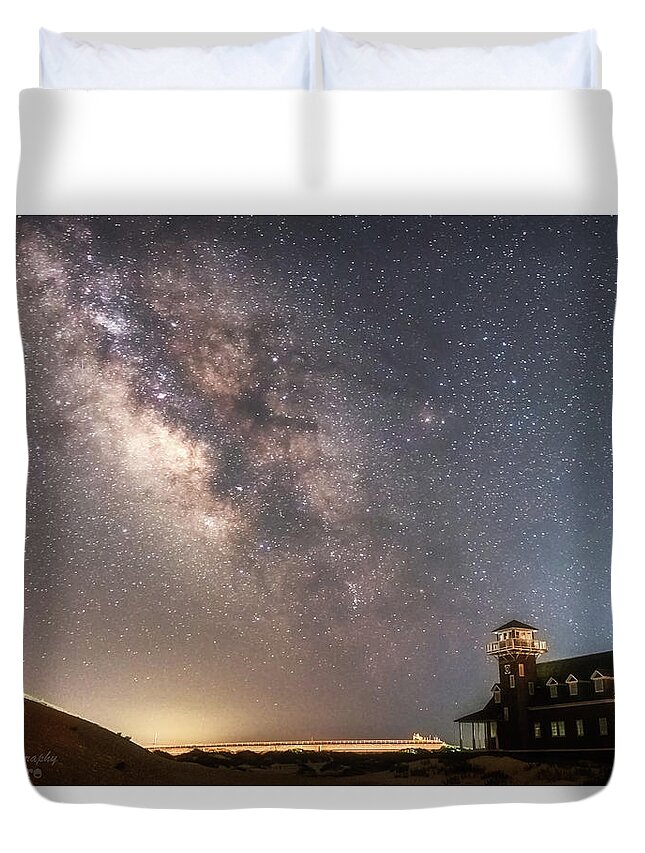 Milky Way Duvet Cover featuring the photograph Life by Russell Pugh