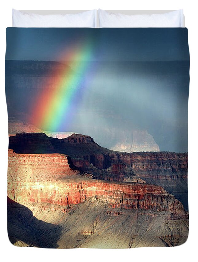 Rainbow Duvet Cover featuring the photograph Light and Shadow 1 by Nicholas Blackwell