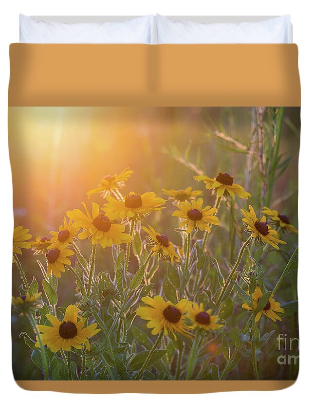 Light Bleed Duvet Cover featuring the photograph Light Bleed by Anthony Heflin