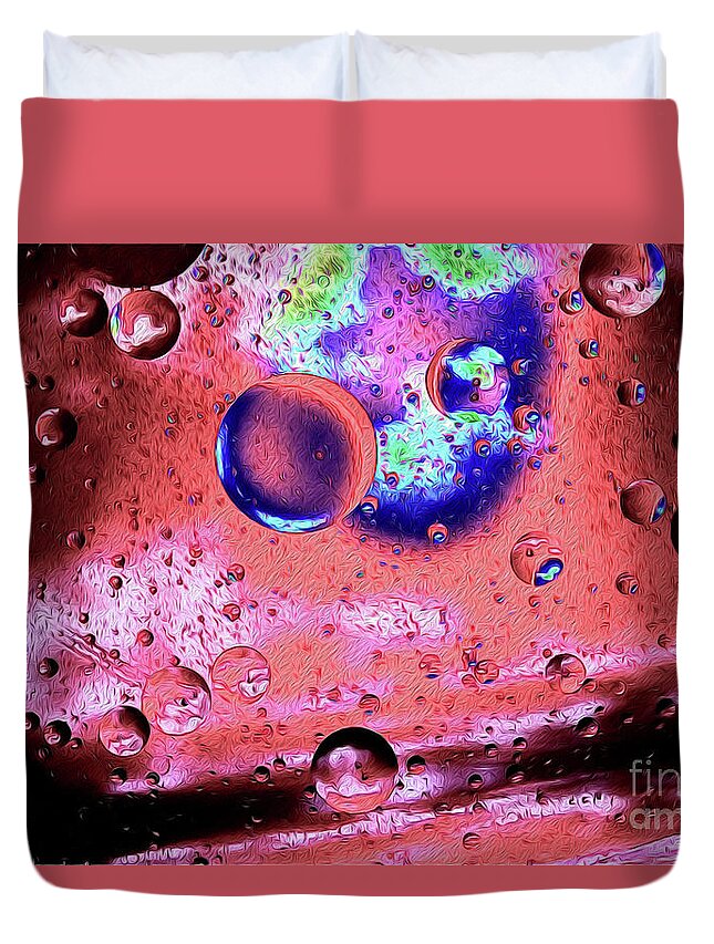 Abstracts Duvet Cover featuring the digital art Light Years Away by DB Hayes