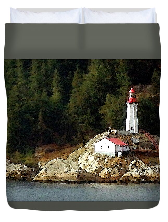 Lighthouse Duvet Cover featuring the photograph Lighthouse Dream by Ted Keller